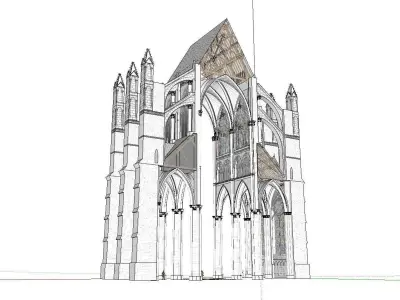 Architecture-Religion-God-Culture-Temple-0250 gothic structure 3D model