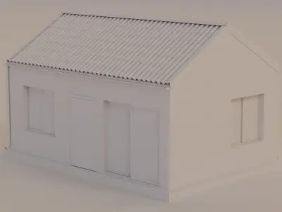 Little home Low-poly 3D model