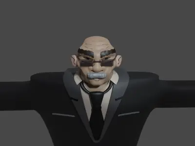 Man in nice suit Free 3D model