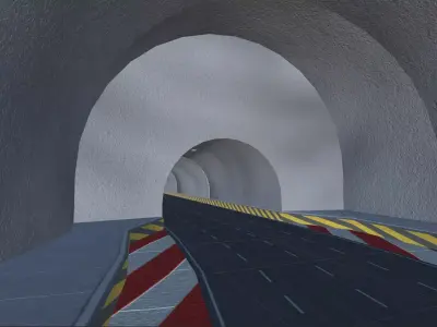 Road Modular Assets for Unity and Unreal Low-poly 3D model