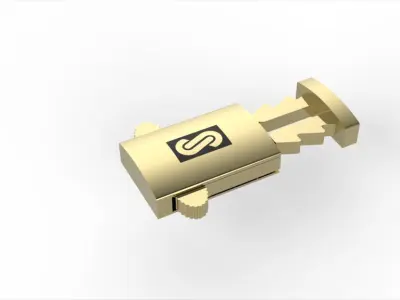 Monaco box claps lock for 10MM cuban chain LIGHT WEIGHT  3D print model