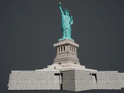 Statue of Liberty Low-poly 3D model
