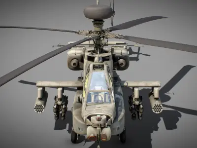  Boeing AH-64D Apache Longbow Helicopter with Cockpit 