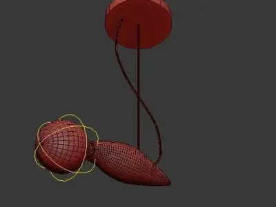 Wooden Rockets  Unique Creative Pendant Light 3D model