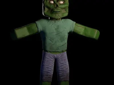 Zombie Minecraft Low-poly 3D model