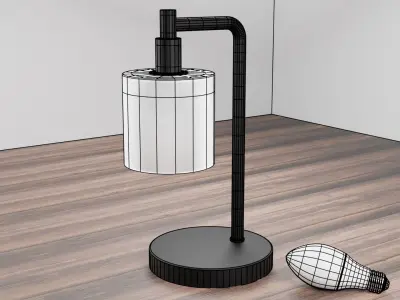 Table lamp loft style 3D model