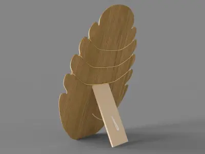 Flame Shape Necklace Display 3D model