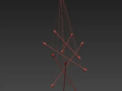 Batons Chandelier 3D model