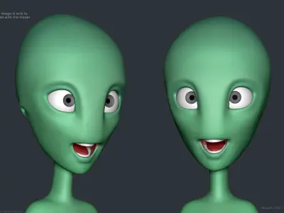 Stylized Cartoon Alien 3D model