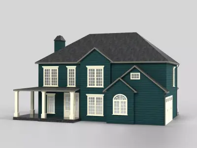 British House Design 11T3  Low-poly 3D model