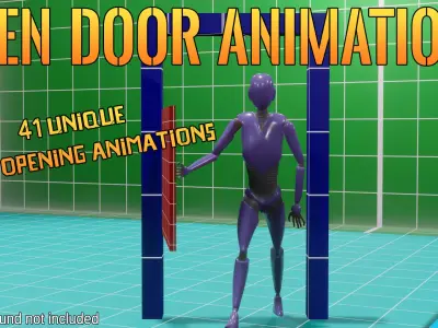 Open Door animations - Motion Cast09 Vol1 3D model
