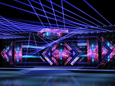 Music Festival Stage 02 Design 3D model