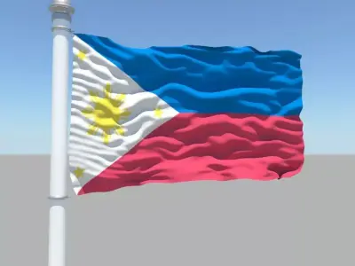Philippines flag 3D model