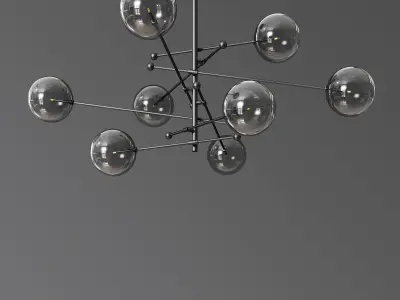 Rd15 8 Arm Pendant Chandelier 3D model