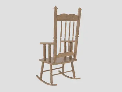 Rocking Chair Low-poly 3D model purchase