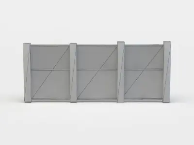 Wall fragment Low-poly 3D model