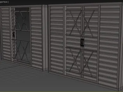 Window with shutters Free low-poly 3D model