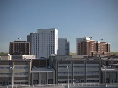 City 02 Low-poly 3D model