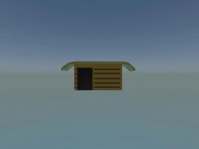 Hut House - Minimal  LowPoly Free Free low-poly 3D model