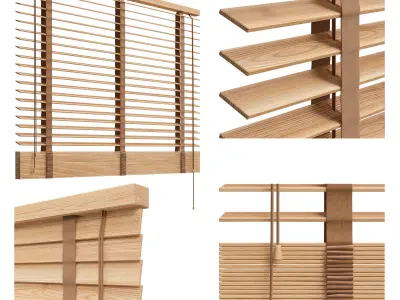 Wooden blinds 1 3D model