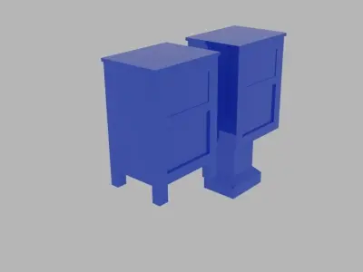  Post Box Low Poly  Free low-poly 3D model