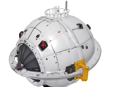 SciFi Industrial Spherical Device Low-poly 3D model