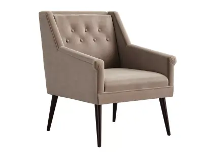 Bejal upholstered chair with wooden legs 3D model