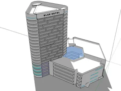 vacation spot-Resort-Fashion Leisure Hotel-0224 3D model