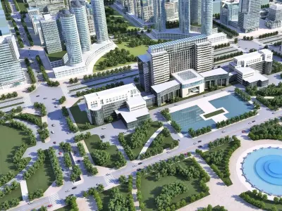 Urban Cityscape Masterplan 3D model