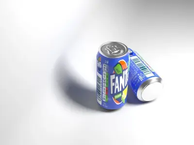 Fanta Cans 3D model
