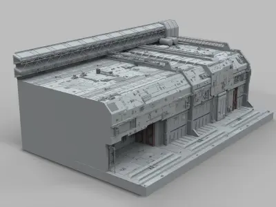 Sci-Fi architecture Elements collection 9 3D model