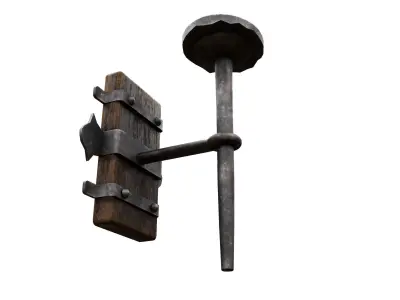 Medieval Torch  Low-poly 3D model purchase