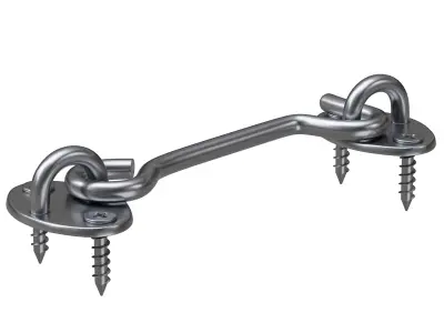 Privacy Hook and Eye Latch 3D model 3D model