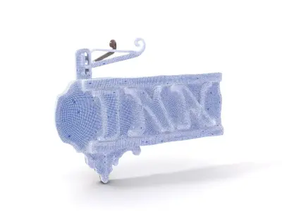 Vintage Wooden Inn Sign model pack Low-poly 3D model