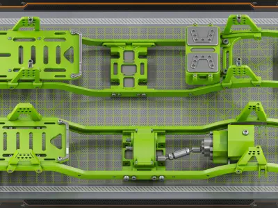 Sci-Fi Hard Surface Mechanical KITBASH 420 DETAILS 3D model