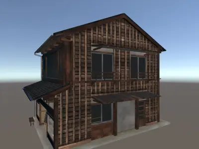 Japanese restaurant Unity Ready 3D model