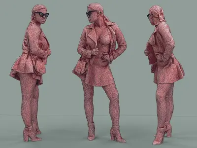 Bold Daring Provocatively Chic Girl 3D model