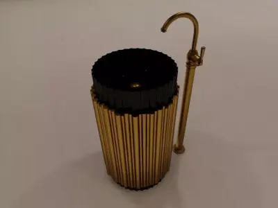 Washbasin with Bathroom faucet -Revit2018- 3D model