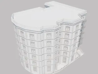 New York City Apartment Building 04 THREEDEE INC Low-poly 3D model