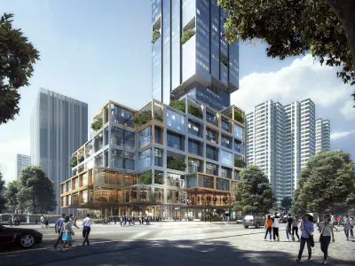 Modern Mixed-Use Skyscraper Complex 3D model