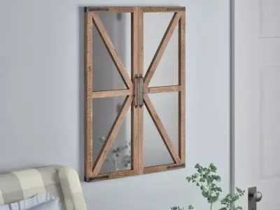 Verner Farmhouse Wall Mirror 3D model