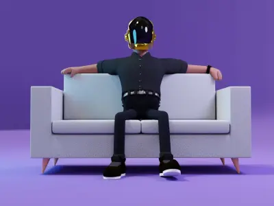 Daft Punk 3D Character for animation 3D model