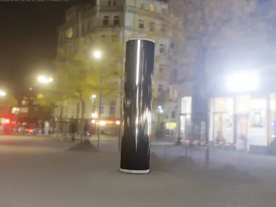 Low-Poly Basic Light Column 25- Street Light Set-9 Low-poly 3D model