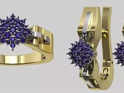 Ring boutique set Another Lily 3D print model