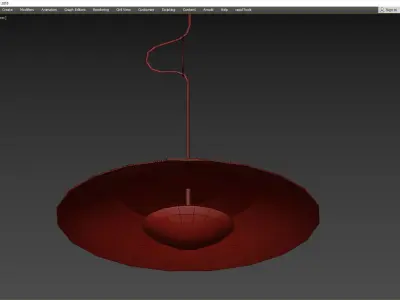 Ginger pendant lamp Low-poly 3D model