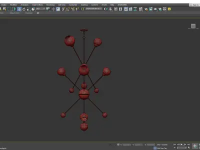 COSMOS Extra Large 8 Light Ceiling Pendant Low-poly 3D model