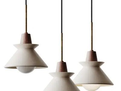 Bowl Shade Ceiling Light 3D model
