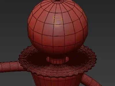 Untitled garfield chandelier with four lights 3D model