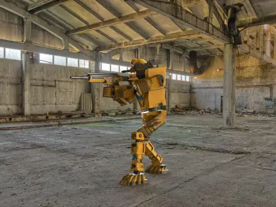 Robot iron  Low-poly 3D model