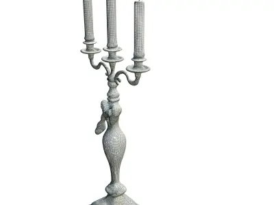 Gothic Lady Candelabra 3D model